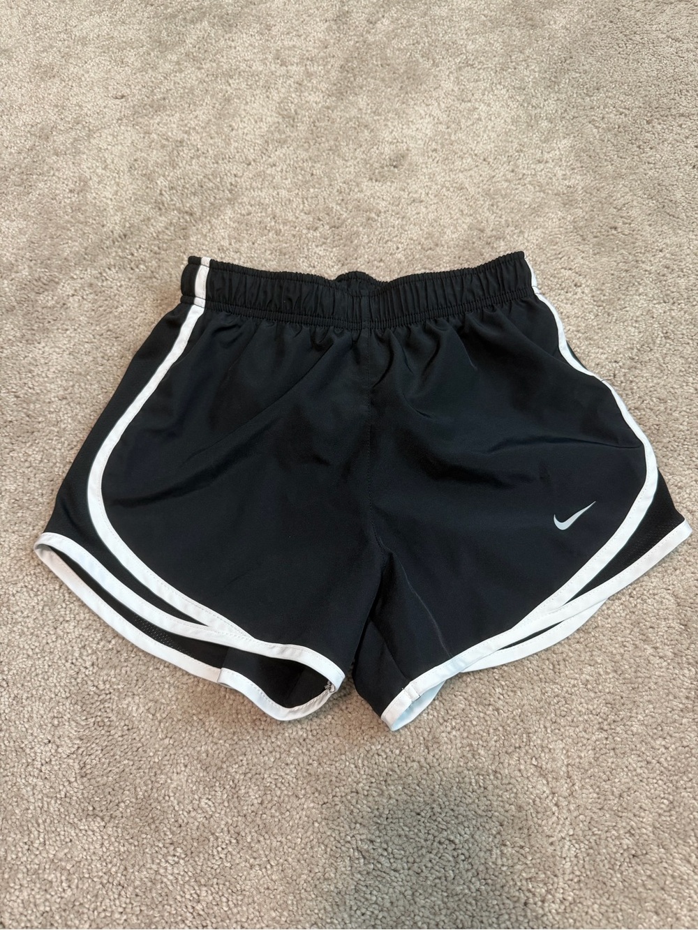 Nike Black Athletic Shorts with White Trim